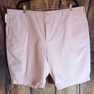 Jos. A Bank Tailored Fit Shorts Sz 44 Men Pink Cotton Flat Front NWT 9.5 Inch